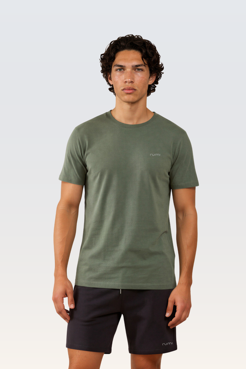 M Moon Tee - Olive Deep