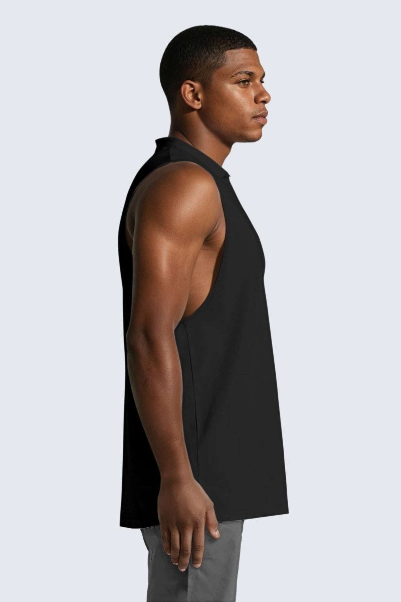 Rumi Earth - M Moon Air Muscle Tank - Black - R531240BKP - Tops