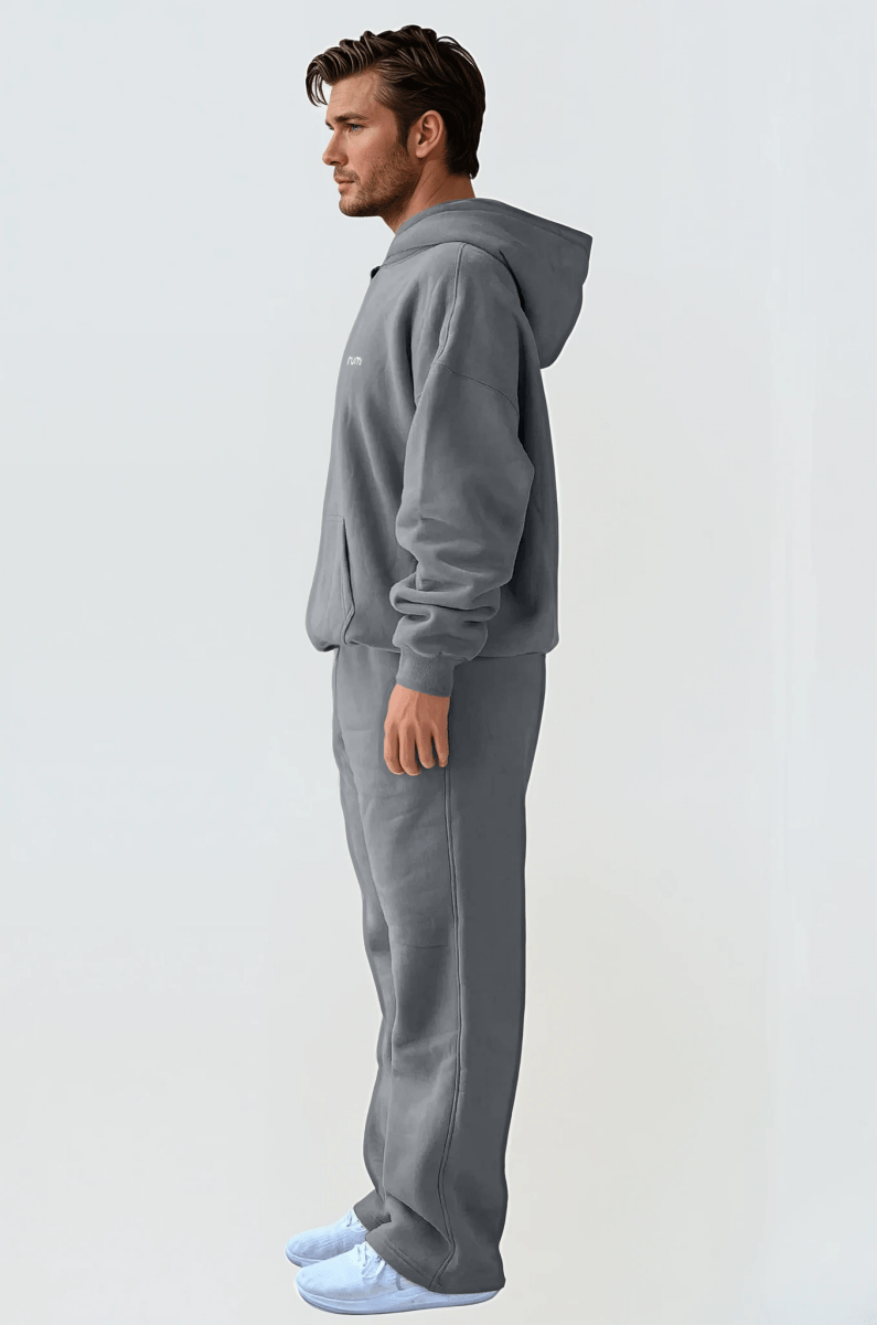 Rumi Earth - U Moon Sweatpants Relaxed Open Fleece - Stone - R113226SEP - Bottoms