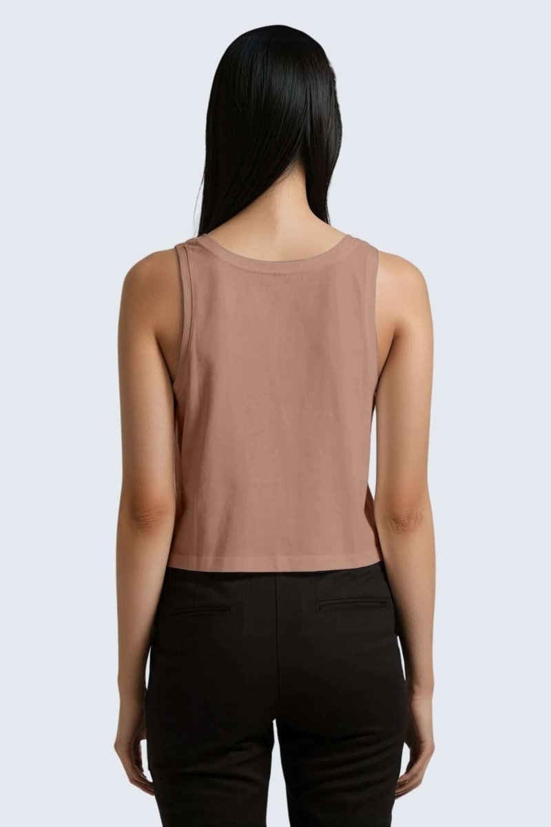 Rumi Earth - W Moon Air Cropped Singlet Tank - Rose Deep - R131221RPP - Tops