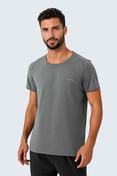 Rumi Earth - WU Sun Fit Tee Waffle - Stone - R521220SEP - 