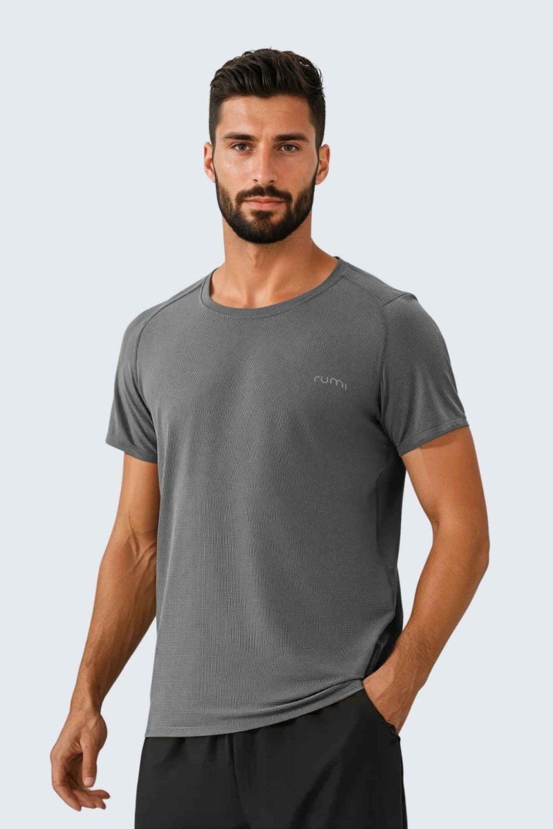 Rumi Earth - WU Sun Fit Tee Waffle - Stone - R521220SEP - 