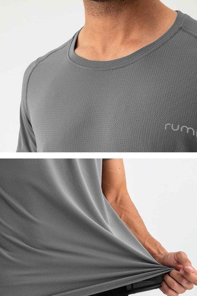 Rumi Earth - WU Sun Fit Tee Waffle - Stone - R521220SEP - 