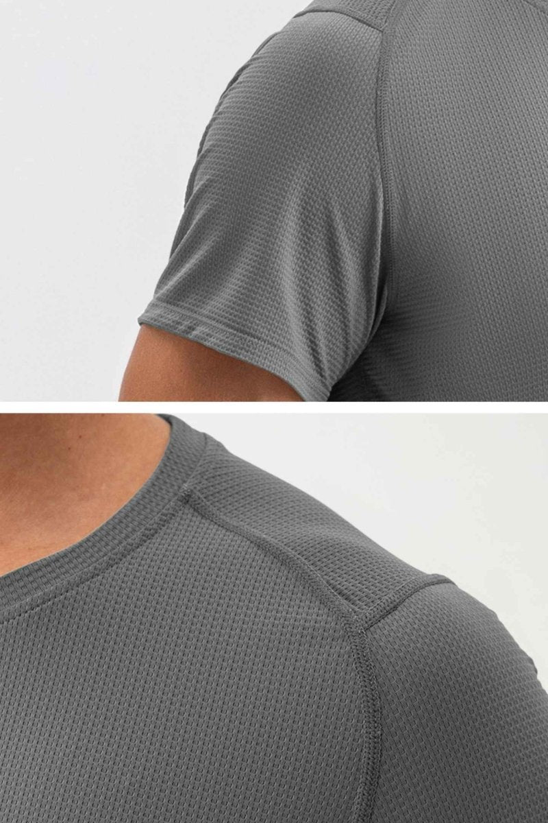 Rumi Earth - WU Sun Fit Tee Waffle - Stone - R521220SEP - 