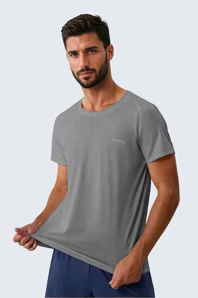 Rumi Earth - WU Sun Fit Tee Waffle - Stone - R521220SEP - 