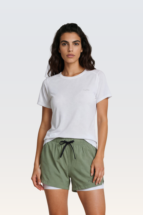 U Sun Fit Tee Waffle - Snow