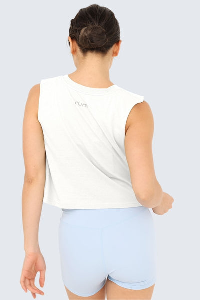 Rumi Earth - W Moon Air Cropped Tank - Snow - R131220SWP - Tops
